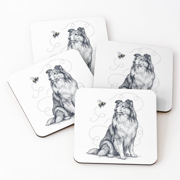 Item preview, Shetland Sheepdog Bumble Bee Honeybee Dog Lover designed and sold by Kimberley King Art  King Art.