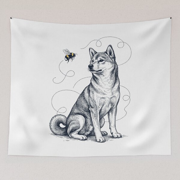 Item preview, Shiba Inu Bumble Bee Honeybee Dog Lover designed and sold by Kimberley King Art  King Art.