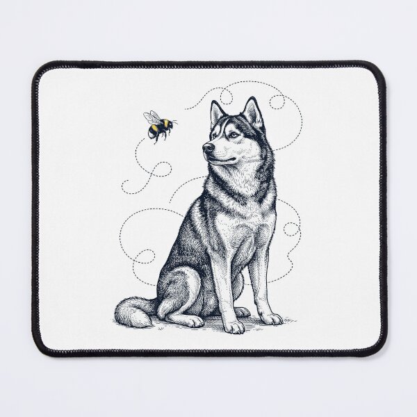 Item preview, Siberian Husky Bumble Bee Honeybee Dog Lover designed and sold by Kimberley King Art King Art.