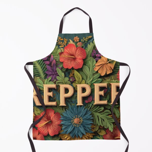 Item preview, Repper Tropical Flower Art - 3D Paper Cut Botanical Summer Typography T-Shirt Sticker designed and sold by RAMHEARTS.
