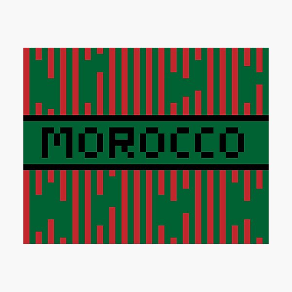 Item preview, MOROCCO — Morocco Soccer & Flag Pride Gift | Retro Pixel Art Word designed and sold by Mouremandier.