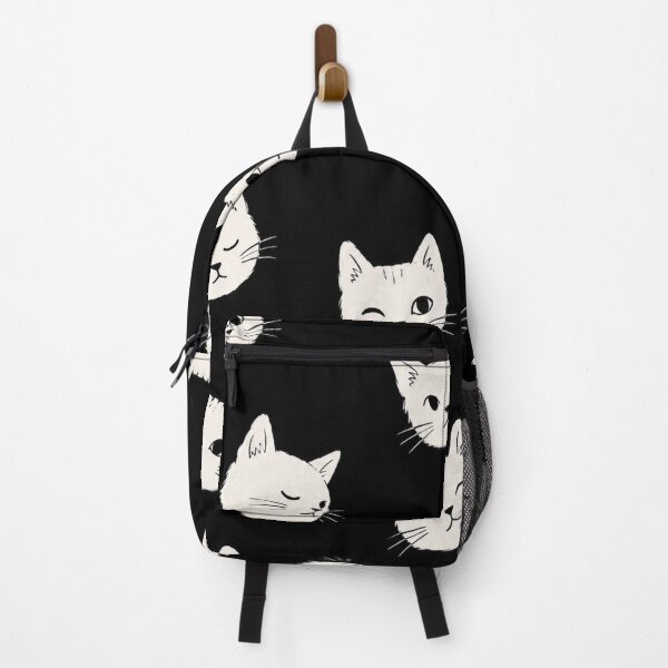 Item preview, White Cat Faces Spiral Notebook – Cute Black White Cat Pattern Hand Drawn Kitten Journal Notebook Gift designed and sold by IconicDesignsXd.