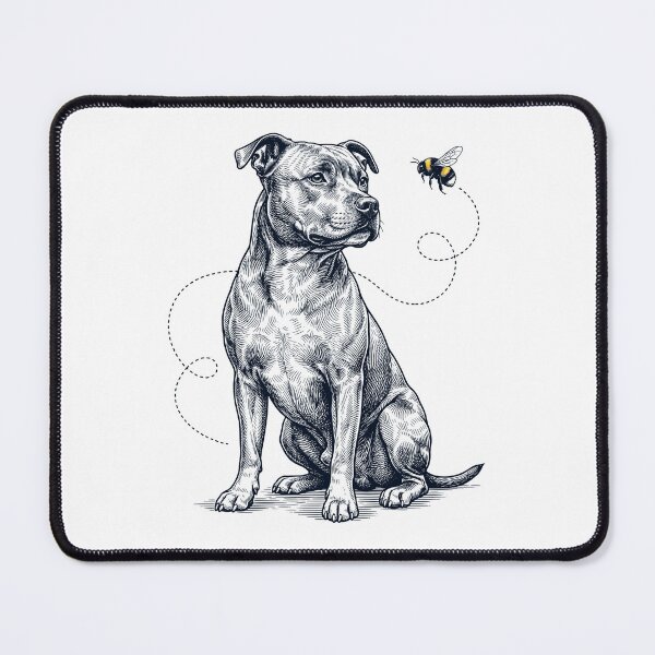 Item preview, Staffordshire Bull Terrier Bumble Bee Honeybee Dog Lover designed and sold by Kimberley King Art  King Art.