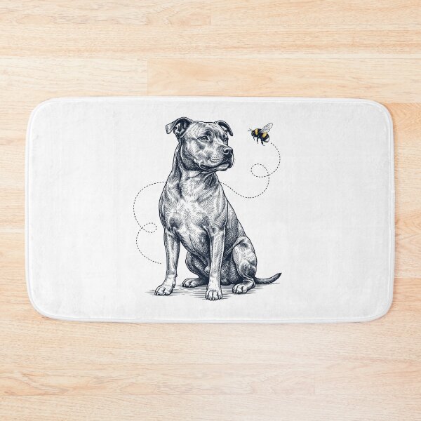 Item preview, Staffordshire Bull Terrier Bumble Bee Honeybee Dog Lover designed and sold by Kimberley King Art  King Art.