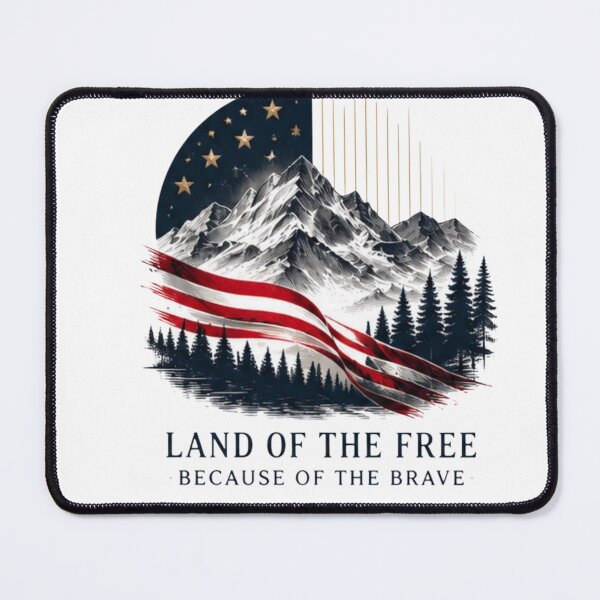 Item preview, Land of the Free Mountain Patriot designed and sold by novaduman.