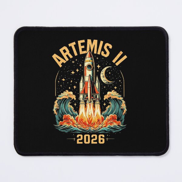 Item preview, Artemis II 2026 Rocket Launch Retro Space Art designed and sold by Zayn Studio.