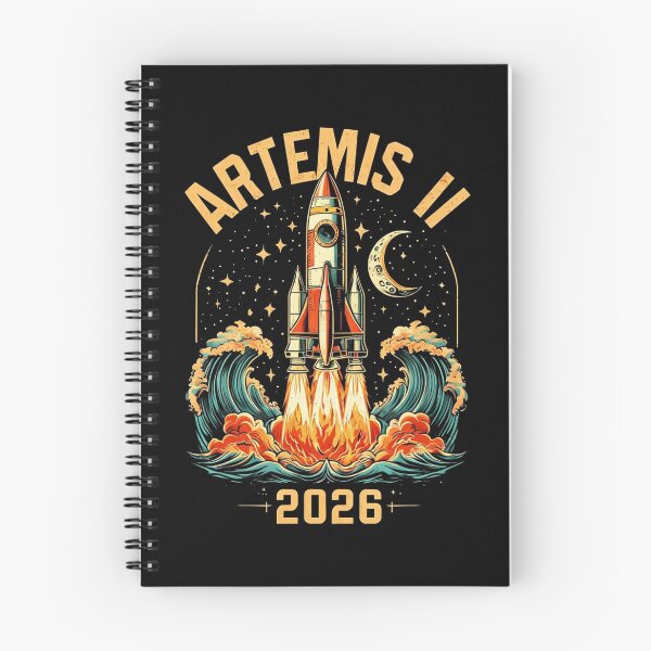 Item preview, Artemis II 2026 Rocket Launch Retro Space Art designed and sold by Zayn Studio.