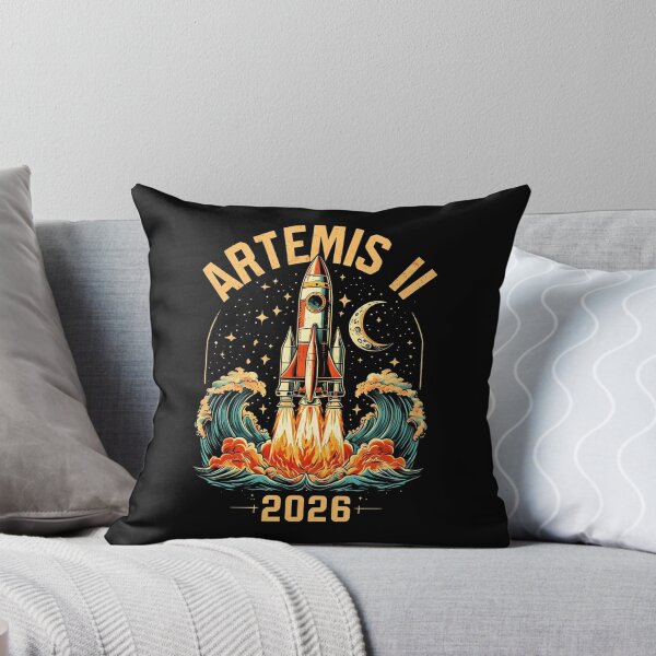 Item preview, Artemis II 2026 Rocket Launch Retro Space Art designed and sold by Zayn Studio.