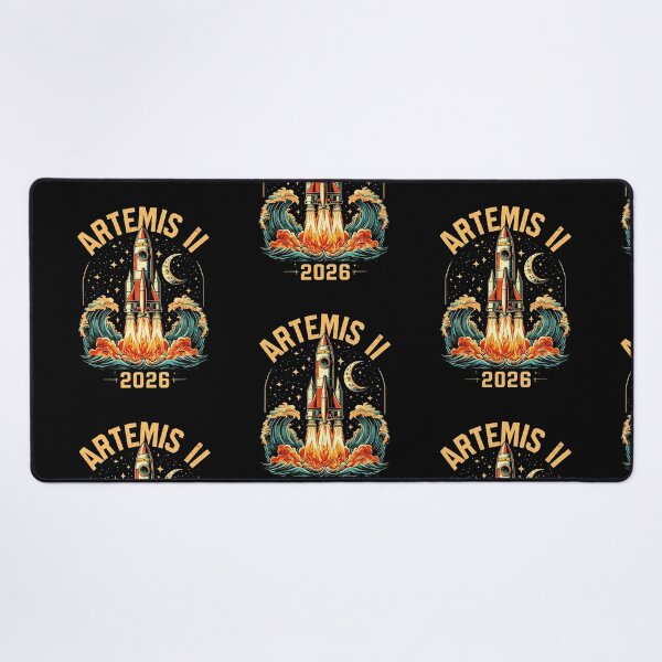 Item preview, Artemis II 2026 Rocket Launch Retro Space Art designed and sold by Zayn Studio.