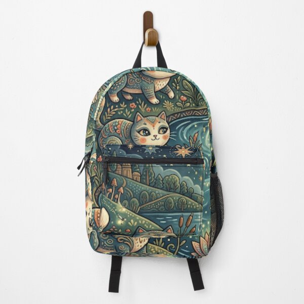 Item preview, Enchanted Moonlit Lotus Cat Garden designed and sold by Iampoji.