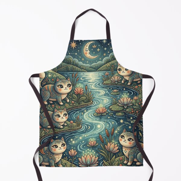 Item preview, Enchanted Moonlit Lotus Cat Garden designed and sold by Iampoji.