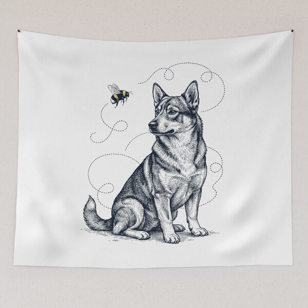 Item preview, Swedish Vallhund Bumble Bee Honeybee Dog Lover designed and sold by Kimberley King Art  King Art.