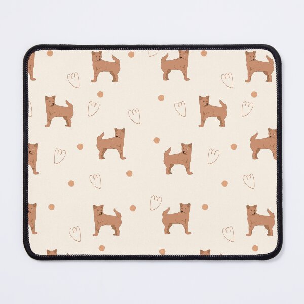 Item preview, Minimalist Flat Design Shiba Inu Dog Cream Pattern designed and sold by svitlaarty.