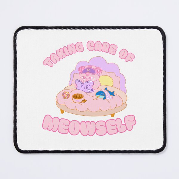 Item preview, Taking Care of Meowself – Cute Self Care Cat Reading in Bed designed and sold by BritishDelights.