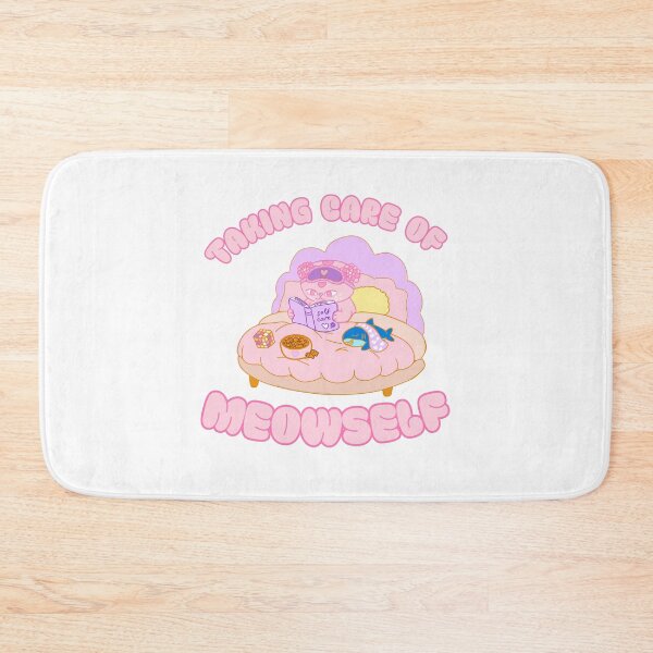 Item preview, Taking Care of Meowself – Cute Self Care Cat Reading in Bed designed and sold by BritishDelights.
