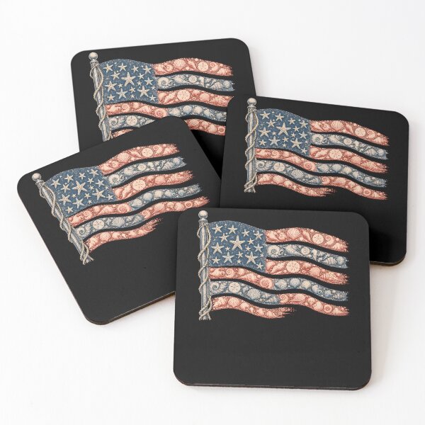 Item preview, Vintage American Flag Floral Patriotic designed and sold by THREE LITTLE BEANS.