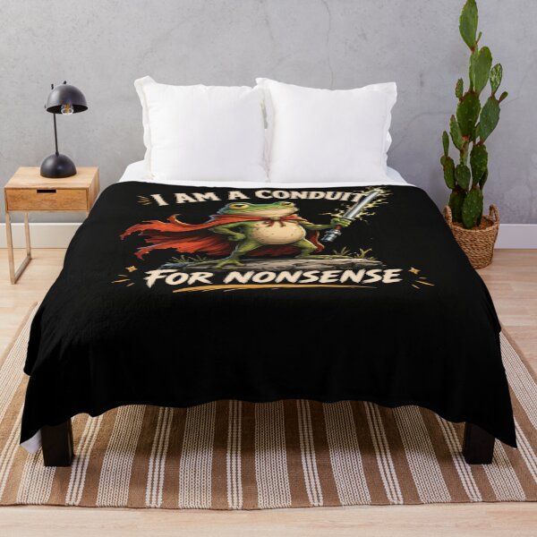Item preview, I Am A Conduit For Nonsense Whimsical Frog Humor Amphibian designed and sold by RetroMini2026.