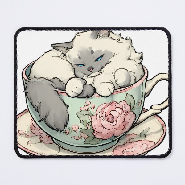 Item preview, Ragdoll Sleeping in Teacup designed and sold by pumsquare.