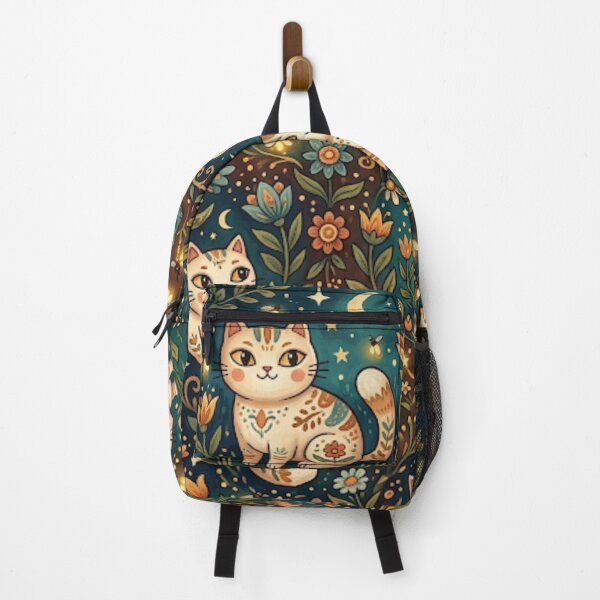 Item preview, Cute Floral Cats Garden Pattern designed and sold by Iampoji.