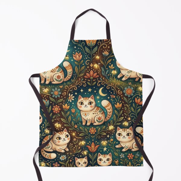 Item preview, Cute Floral Cats Garden Pattern designed and sold by Iampoji.