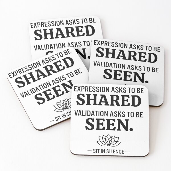 Item preview, Expression vs Validation Minimalist Quote.  designed and sold by SitInSilence24.