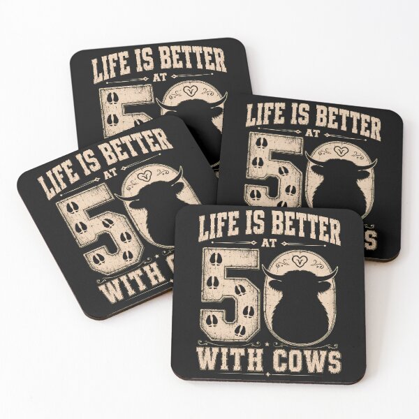 Item preview, Life Is Better At 50 With Cows Funny Cow Birthday  designed and sold by THREE LITTLE BEANS.