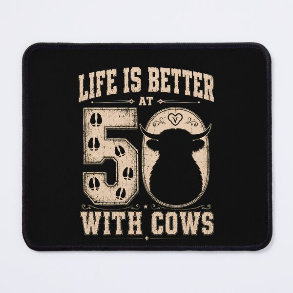Item preview, Life Is Better At 50 With Cows Funny Cow Birthday  designed and sold by THREE LITTLE BEANS.