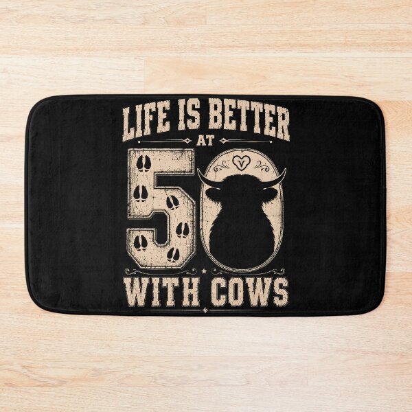 Item preview, Life Is Better At 50 With Cows Funny Cow Birthday  designed and sold by THREE LITTLE BEANS.