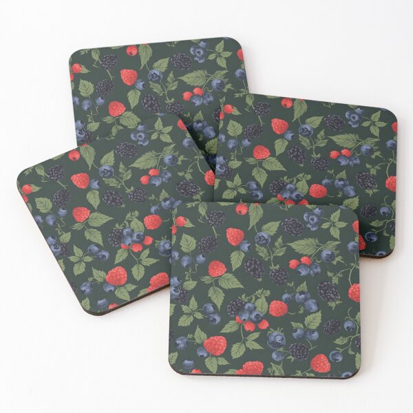 Item preview, Watercolor Blackberry and Raspberry Pattern designed and sold by Luna-Flow.