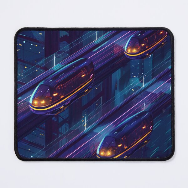 Item preview, Aero-Link Transit Flow – Cyberpunk Maglev Network & Speed Line designed and sold by RetroWaveArtCo.