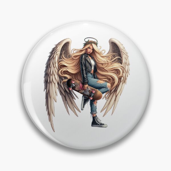 Item preview, Angel Girl Skateboarder designed and sold by susiecc.