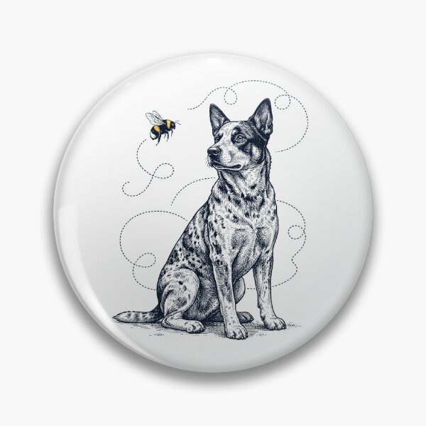 Item preview, Texas Heeler Bumble Bee Honeybee Dog Lover designed and sold by Kimberley King Art  King Art.