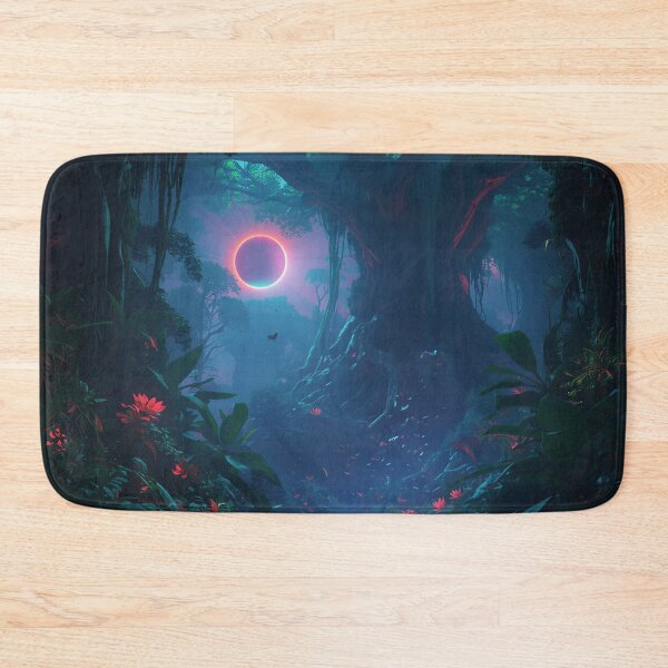 Item preview, Neon Eclipse Jungle Fantasy Alien Canopy Landscape designed and sold by Luminous Wilds.