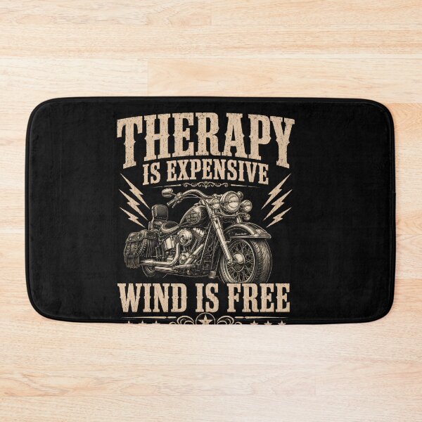 Item preview, Therapy Is Expensive Wind Is Free Shirt, Funny Motorcycle Tee, Biker Humor Gift for Men, Rider Dad designed and sold by THREE LITTLE BEANS.