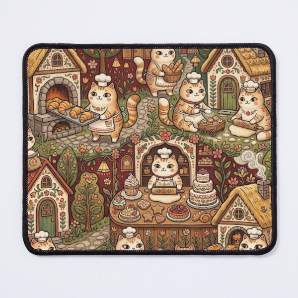 Item preview, Cute Bakery Cats Cottage Village designed and sold by Iampoji.