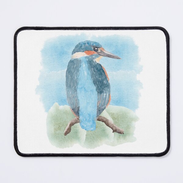 Item preview, Hand painted kingfisher on a branch designed and sold by marinettesshop.