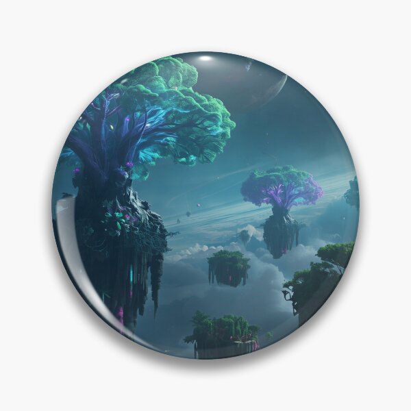 Item preview, Floating Reef Forest Alien Sky Fantasy Landscape designed and sold by Luminous Wilds.