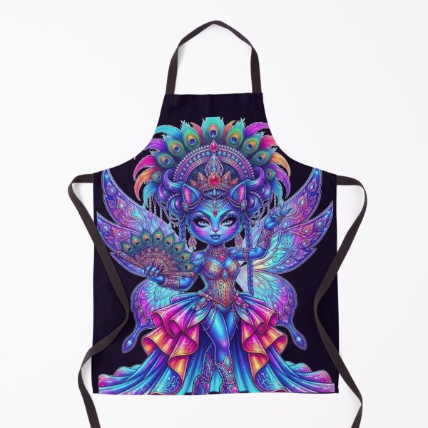 Item preview, Neon Cyber Drag Queen Cat Fantasy Art designed and sold by ChaEmm_Studio.