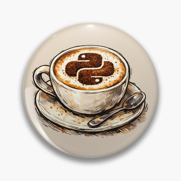 Artikelvorschau, Python Cappuccino Latte Kaffeekunst entworfen und verkauft von Nerd Romance Café.