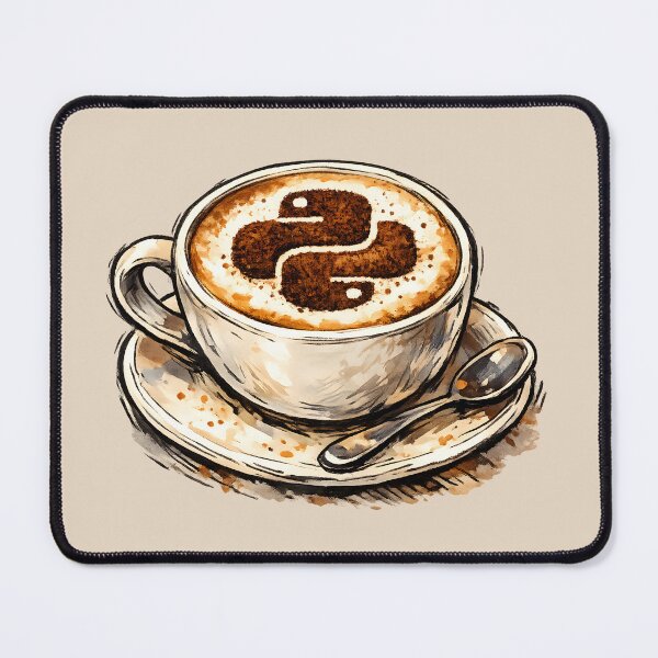 Item preview, Python Cappuccino Latte Coffee Art designed and sold by Nerd Romance Café.
