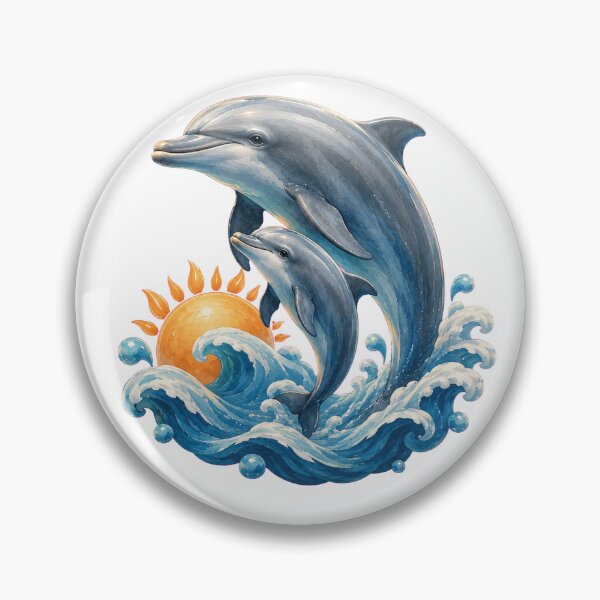 Item preview, Mother And Baby Dolphin Sunrise designed and sold by Passionread.