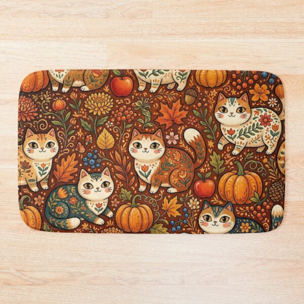 Item preview, Cute Fall Pumpkin Cats designed and sold by Iampoji.