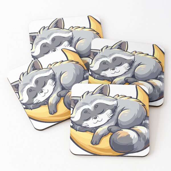 Item preview, Raccoon Sleeping on Moon designed and sold by pumsquare.