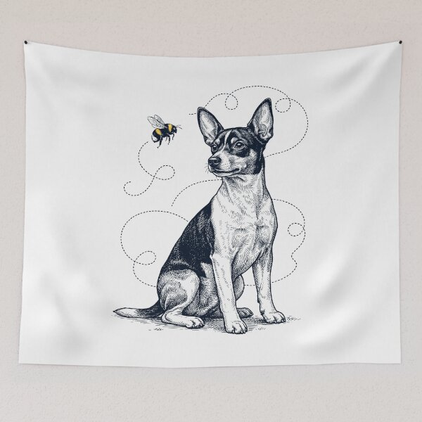 Item preview, Toy Fox Terrier Bumble Bee Honeybee Dog Lover designed and sold by Kimberley King Art  King Art.