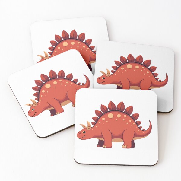 Item preview,  Cute red dinosaur - cartoon stegosaurus designed and sold by Prints by Mat.