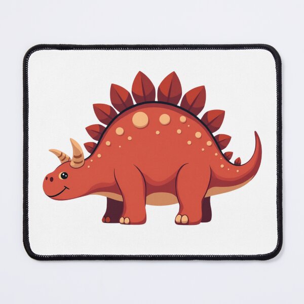 Item preview, Cute red dinosaur - cartoon stegosaurus designed and sold by Prints by Mat.