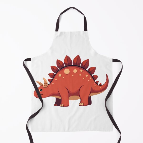 Item preview, Cute red dinosaur - cartoon stegosaurus designed and sold by Prints by Mat.