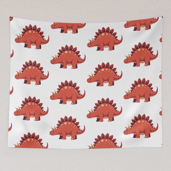 Item preview,  Cute red dinosaur - cartoon stegosaurus designed and sold by Prints by Mat.