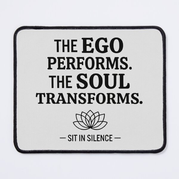 Item preview, The Ego Performs The Soul Transforms - Minimalist Typography designed and sold by SitInSilence24.