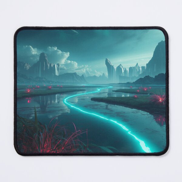 Item preview, Sky Delta Floodlands Bioluminescent Alien Landscape designed and sold by Luminous Wilds.